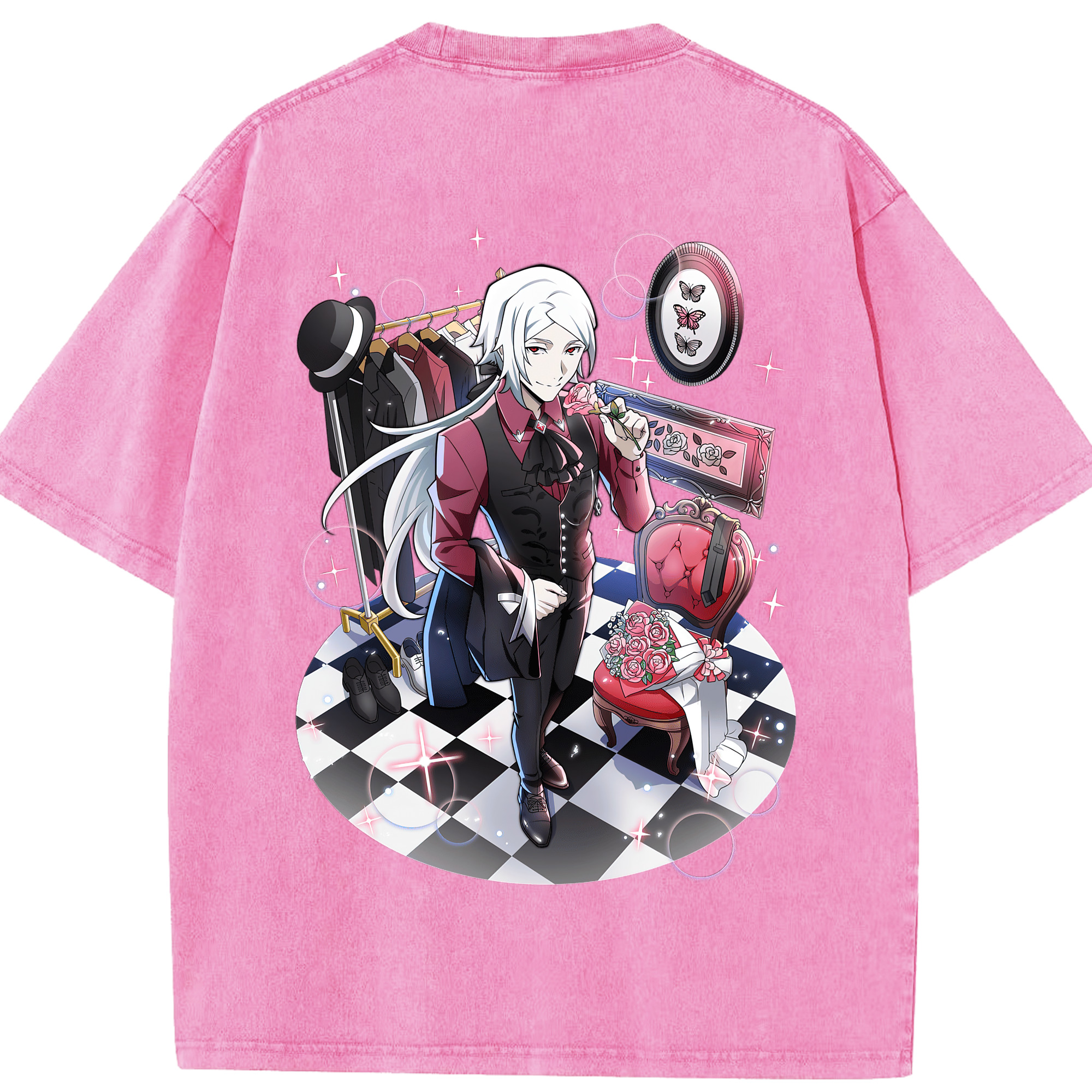 （画像用） 文豪ストレイドッグス Bungo Stray Dogs 綿100% ヴィンテージ風 半袖Tシャツ（背面プリント）
